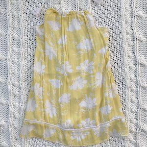 Yellow Floral Halter Tie Dress